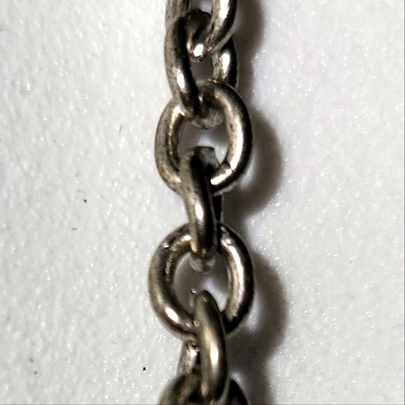 Gorgeous Geometric Hammered Style Silvertone Rhinestone Bib Necklace - Picture 2 of 3